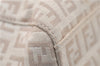Authentic FENDI Zucchino Vintage Shoulder Hand Bag Canvas Leather Beige 0219G