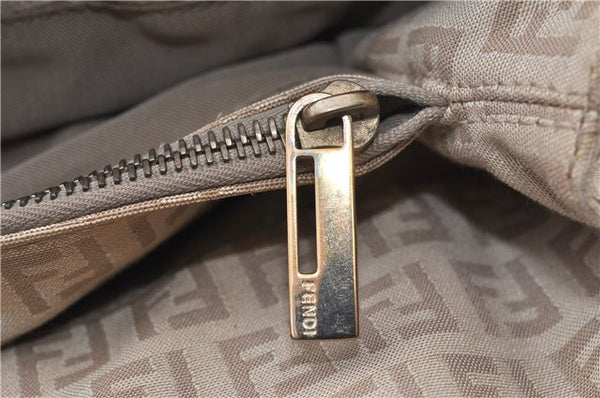 Authentic FENDI Zucchino Vintage Shoulder Hand Bag Canvas Leather Beige 0219G