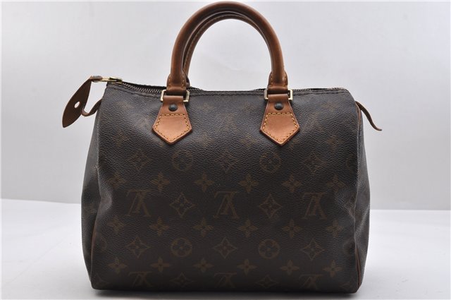 Authentic Louis Vuitton Monogram Speedy 25 Hand Bag Purse M41528 LV 0222D