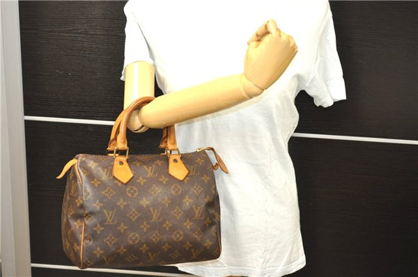 Authentic Louis Vuitton Monogram Speedy 25 Hand Bag Purse M41528 LV 0222D