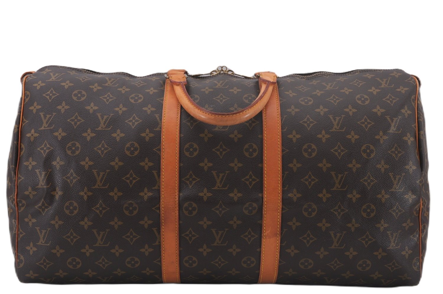 Authentic Louis Vuitton Monogram Keepall 55 Travel Boston Bag M41424 LV 0222F