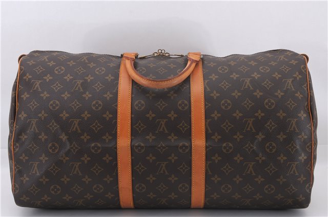 Authentic Louis Vuitton Monogram Keepall 55 Travel Boston Bag M41424 LV 0222F