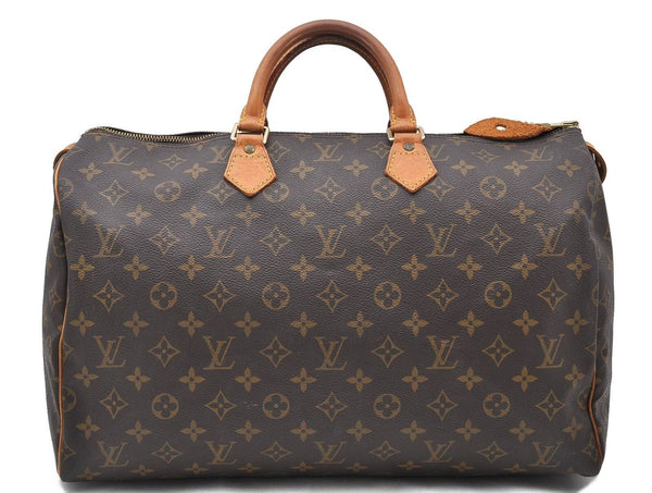 Authentic LOUIS VUITTON Monogram Speedy 40 Hand Bag M41522 LV 0223B