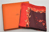 Authentic HERMES Carre 90 Scarf "Cheval Fleuri" Silk Red Box 0223F