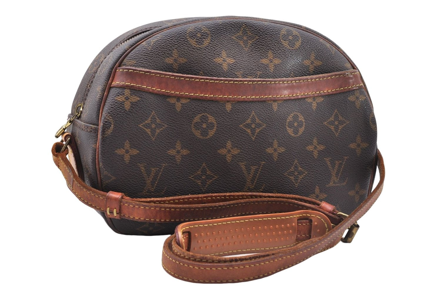 Authentic Louis Vuitton Monogram Blois Shoulder Cross Body Bag M51221 LV 0225E