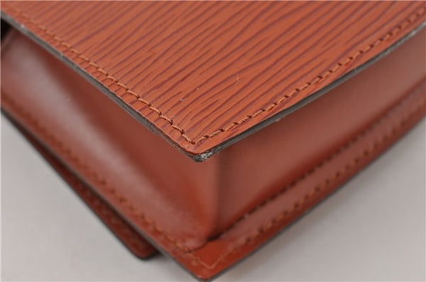 Authentic Louis Vuitton Epi Tilsitt Waist Body Clutch Bag Brown M52603 LV 0225G