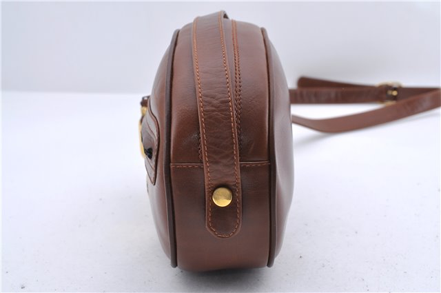 Authentic GUCCI Shoulder Crooss Body Bag Purse Leather Brown 0226D