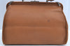 Authentic PRADA MADRAS CERNIERA Leather Nappa Hand Bag B11242 Brown 0228G