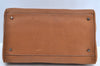 Authentic PRADA MADRAS CERNIERA Leather Nappa Hand Bag B11242 Brown 0228G