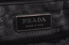 Authentic PRADA MADRAS CERNIERA Leather Nappa Hand Bag B11242 Brown 0228G