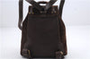 Authentic GUCCI Vintage Bamboo Backpack Suede Leather Brown 0230D