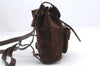 Authentic GUCCI Vintage Bamboo Backpack Suede Leather Brown 0230D