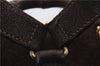 Authentic GUCCI Vintage Bamboo Backpack Suede Leather Brown 0230D