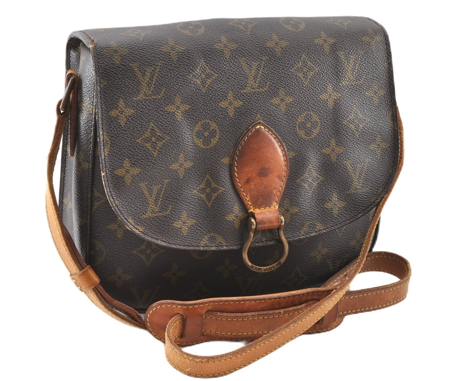 Authentic Louis Vuitton Monogram Saint Cloud GM M51242 Shoulder Cross Bag 0231G