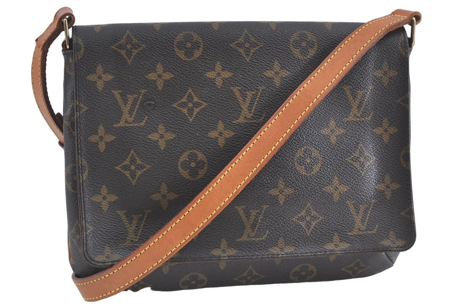 Authentic Louis Vuitton Monogram Musette Tango Shoulder Bag M51257 LV 0233C