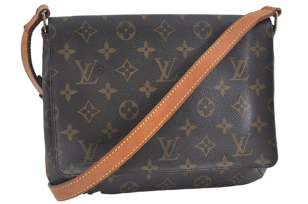 Authentic Louis Vuitton Monogram Musette Tango Shoulder Bag M51257 LV 0233C