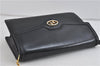 Authentic GUCCI Chain Shoulder Cross Body Bag Purse Leather Black 0233D