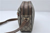 Authentic GUCCI Web Sherry Line Shoulder Cross Bag GG PVC Leather Brown 0233E