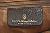 Authentic GUCCI Web Sherry Line Shoulder Cross Bag GG PVC Leather Brown 0233E