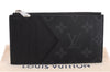 Auth Louis Vuitton Monogram Eclipse Taiga Coin Card Holder Case M30271 LV 0233F