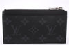 Auth Louis Vuitton Monogram Eclipse Taiga Coin Card Holder Case M30271 LV 0233F