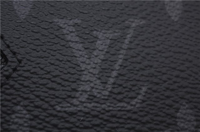 Auth Louis Vuitton Monogram Eclipse Taiga Coin Card Holder Case M30271 LV 0233F