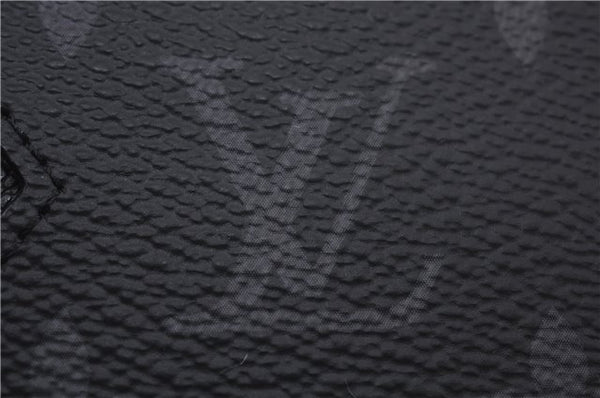 Auth Louis Vuitton Monogram Eclipse Taiga Coin Card Holder Case M30271 LV 0233F