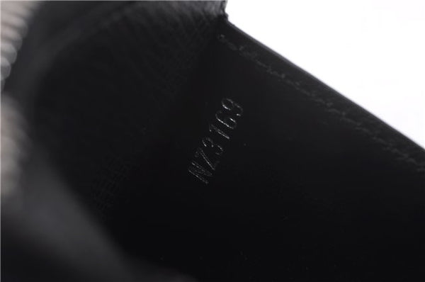 Auth Louis Vuitton Monogram Eclipse Taiga Coin Card Holder Case M30271 LV 0233F