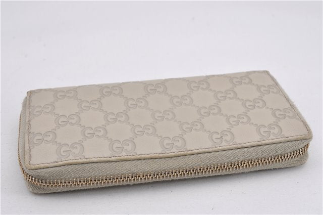 Authentic GUCCI Vintage Guccissima Long Wallet Purse Leather 307982 Ivory 0233G