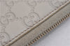 Authentic GUCCI Vintage Guccissima Long Wallet Purse Leather 307982 Ivory 0233G