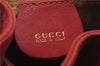 Authentic GUCCI Bamboo Backpack Leather 0031705 Red 0235D