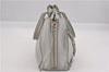 Authentic BALENCIAGA Papier Mini 2Way Hand Bag Leather 305572 Light Gray 0236G