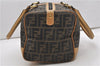 Authentic FENDI Zucca Shoulder Hand Boston Bag Purse Canvas Leather Brown 0237G