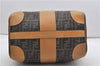 Authentic FENDI Zucca Shoulder Hand Boston Bag Purse Canvas Leather Brown 0237G