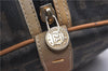 Authentic FENDI Zucca Shoulder Hand Boston Bag Purse Canvas Leather Brown 0237G