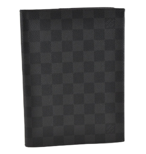 Auth Louis Vuitton Damier Graphite Couverture Carnet MM Notebook Cover 0238G