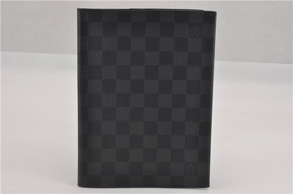 Auth Louis Vuitton Damier Graphite Couverture Carnet MM Notebook Cover 0238G