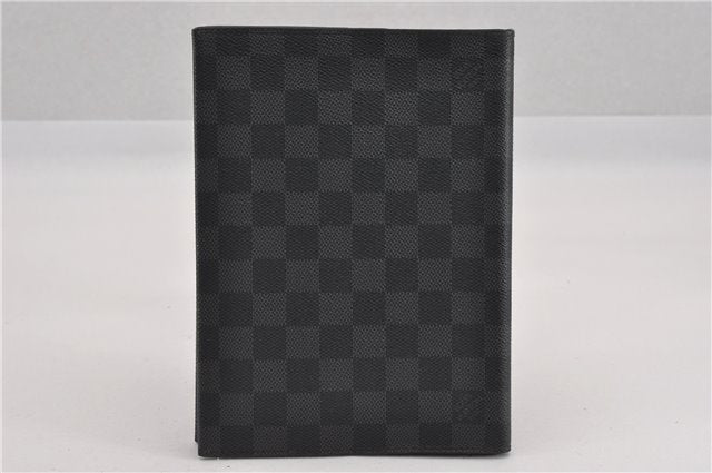 Auth Louis Vuitton Damier Graphite Couverture Carnet MM Notebook Cover 0238G