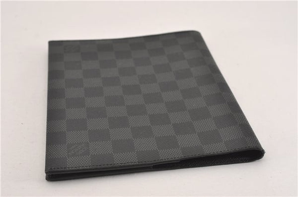 Auth Louis Vuitton Damier Graphite Couverture Carnet MM Notebook Cover 0238G