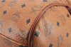 Authentic MCM Visetos Leather Vintage 2Way Travel Boston Bag Brown 0241D