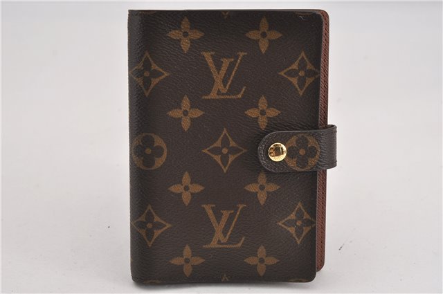 Authentic Louis Vuitton Monogram Agenda PM Notebook Cover R20005 LV 0241G