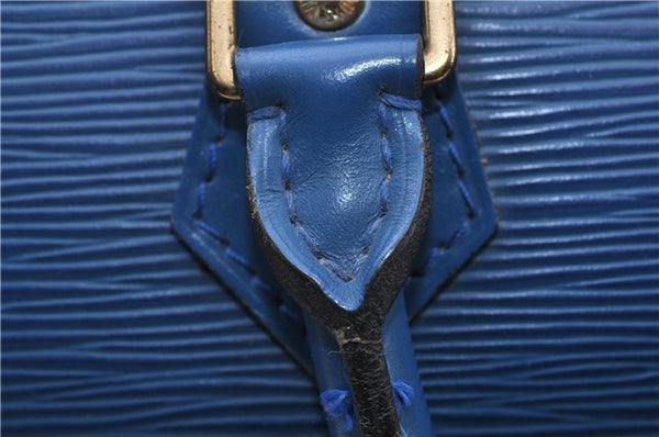 Authentic Louis Vuitton Epi Speedy 25 Hand Boston Bag Blue M43015 LV 0242G