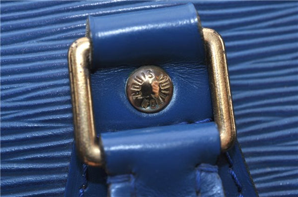 Authentic Louis Vuitton Epi Speedy 25 Hand Boston Bag Blue M43015 LV 0242G