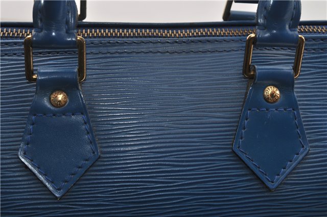 Authentic Louis Vuitton Epi Speedy 25 Hand Boston Bag Blue M43015 LV 0242G