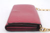 Auth Louis Vuitton Vernis Portefeuille Sarah Chain Wallet Pink M90087 LV 0243D