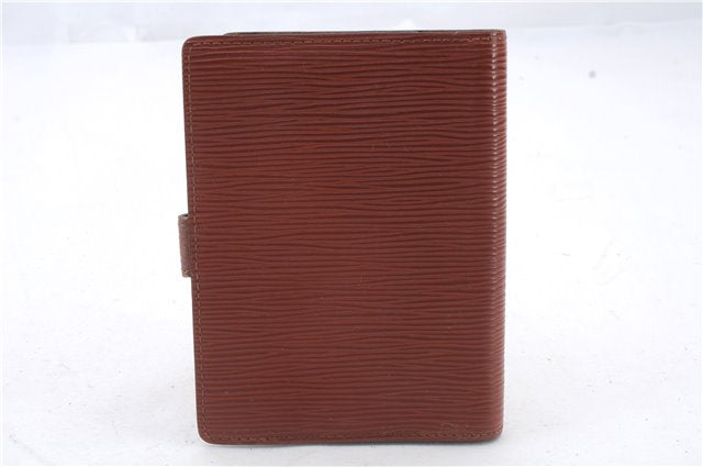 Authentic Louis Vuitton Epi Agenda PM Day Planner Cover Brown R20053 LV 0244D