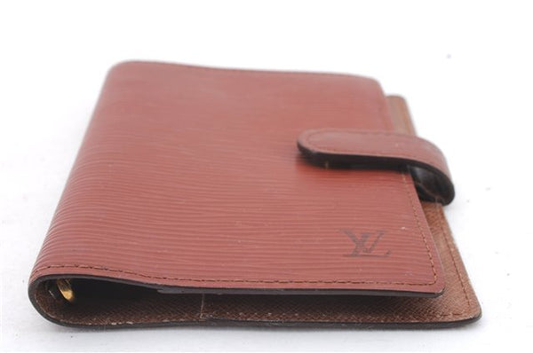 Authentic Louis Vuitton Epi Agenda PM Day Planner Cover Brown R20053 LV 0244D