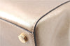 Authentic Michael Kors 2Way Shoulder Cross Body Tote Bag Leather Gold 0244E