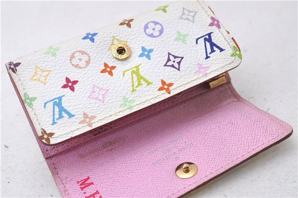 Louis Vuitton Monogram Multicolor Multicles 4 Key Case M93731 White Pink 0245D