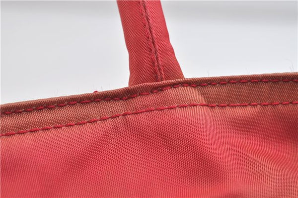 Authentic PRADA Nylon Tote Hand Bag Purse Pink 0246D